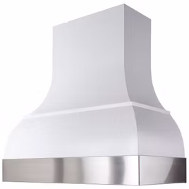 The B Series with Stainless Steel Hood by Lafata Cabinets is a new style mantle hood custom made in Michigan. A solid wooden ornate display with a large arc for a quality look.