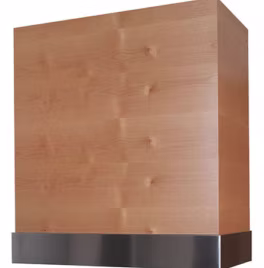 The BX Series with Stainless Base Hood by Lafata Cabinets is a new style mantle hood custom made in Michigan. A solid wooden ornate display with a large arc for a quality look.